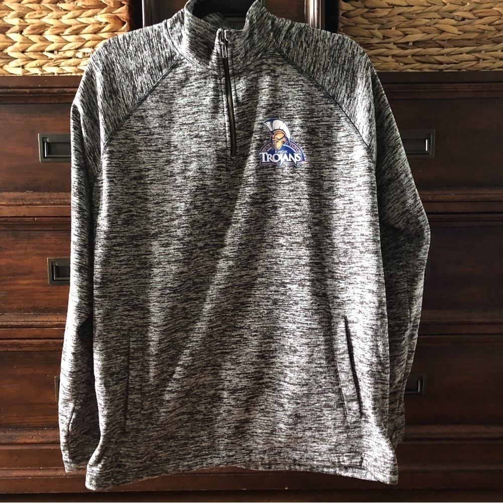 BAW gray heather pull over 1/4 zip fleece in size XL